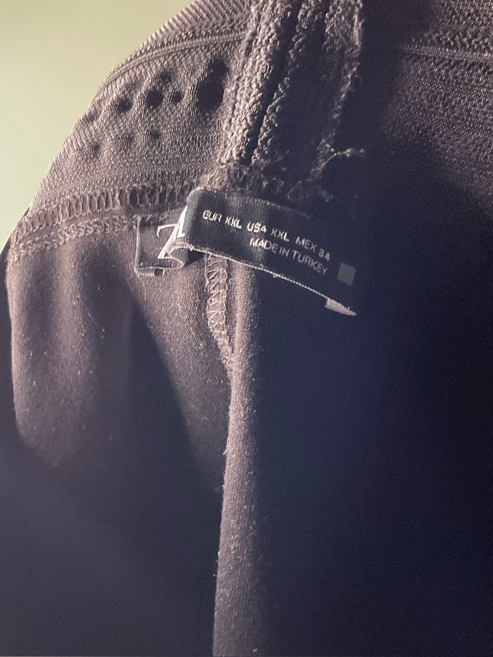 Zara Slim Tapered Black Ponte Pants XXL - Picture 3 of 3